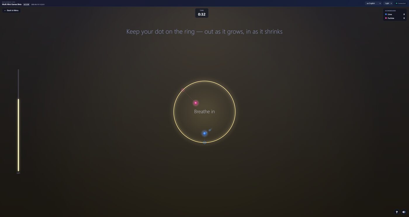 Keep your dot on the shrinking ring